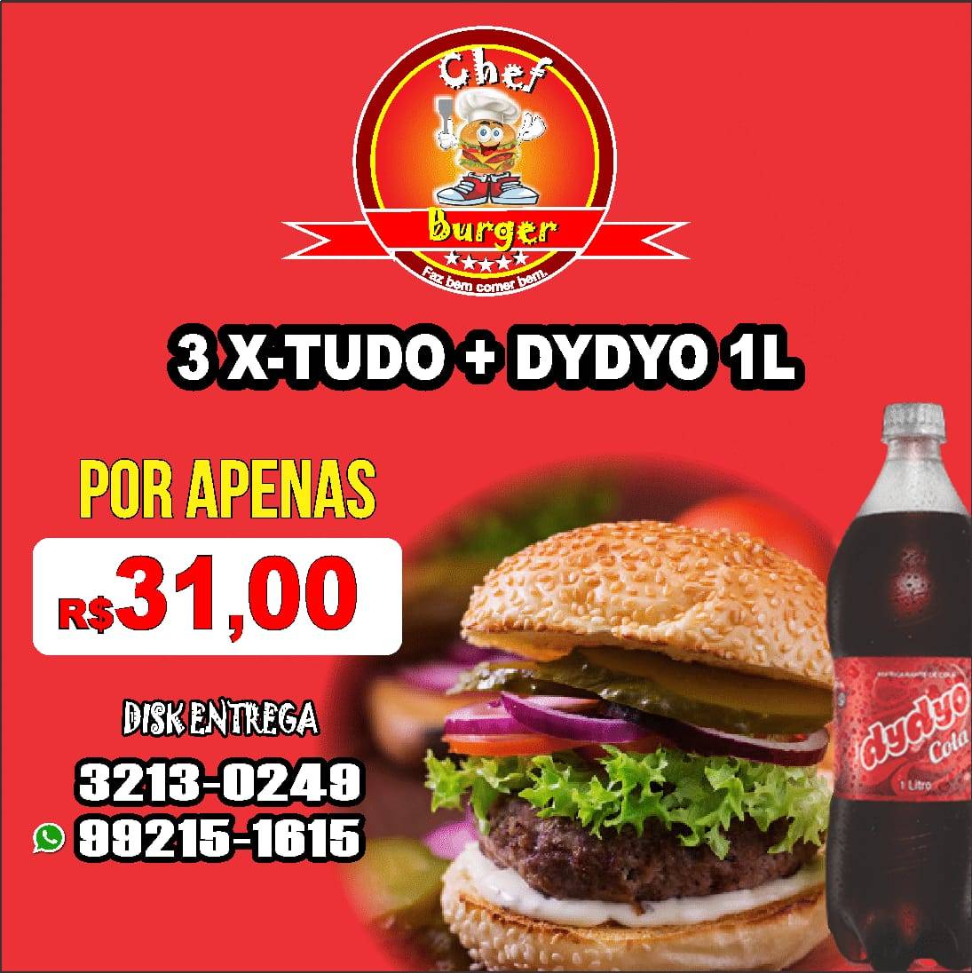 Chef Burger cardápio
