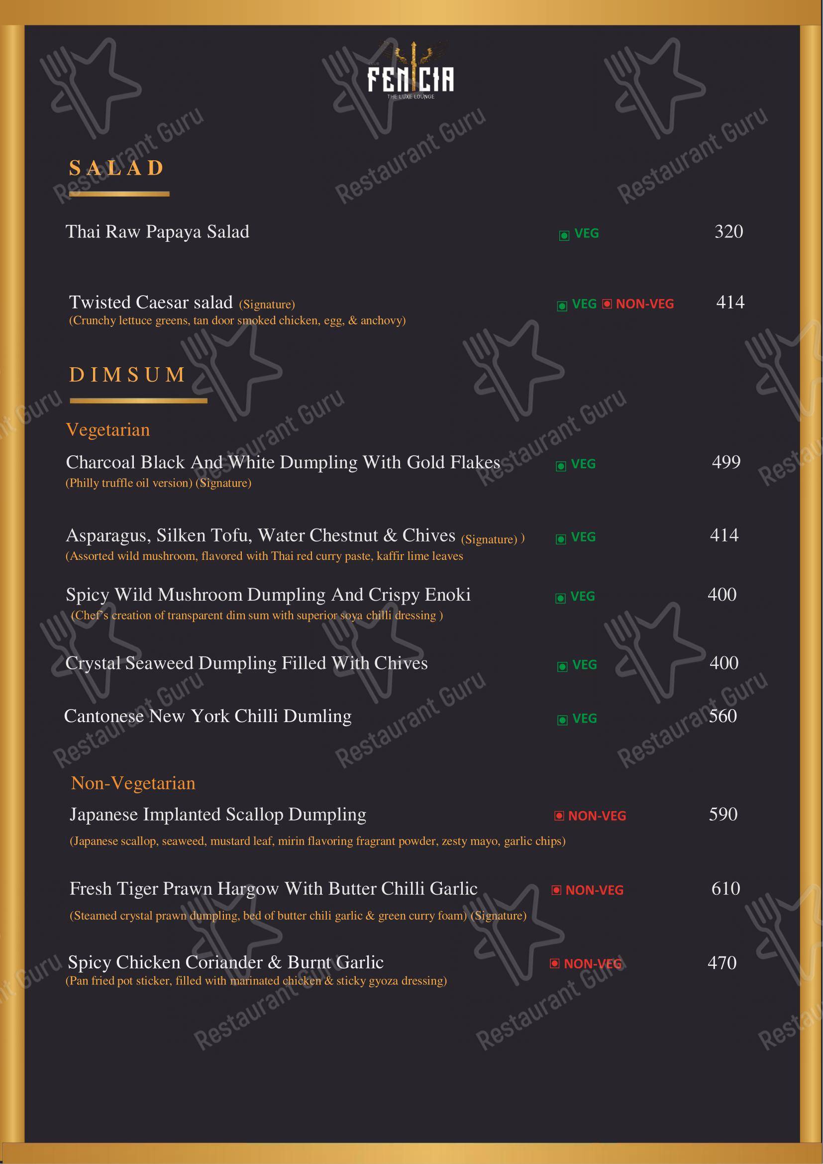 CLUB FENICIA - Menu bar