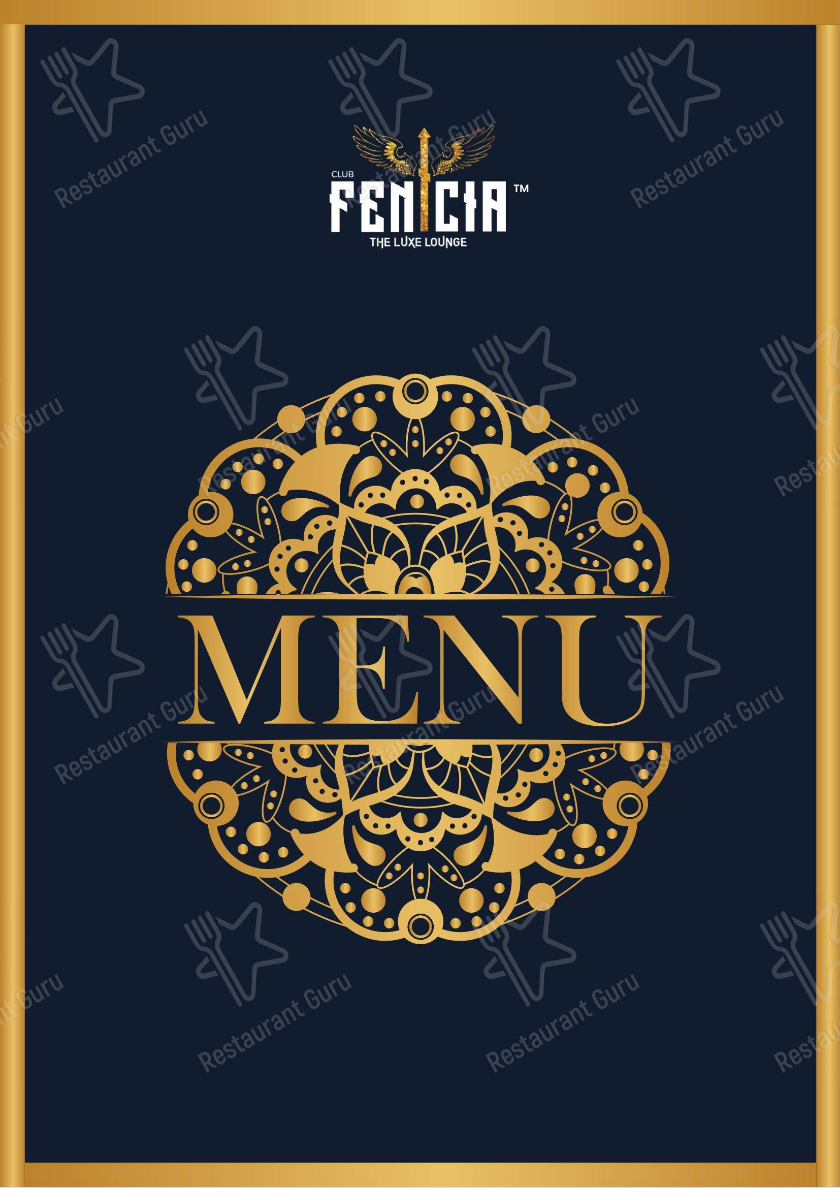 CLUB FENICIA in Kolkata - Menu
