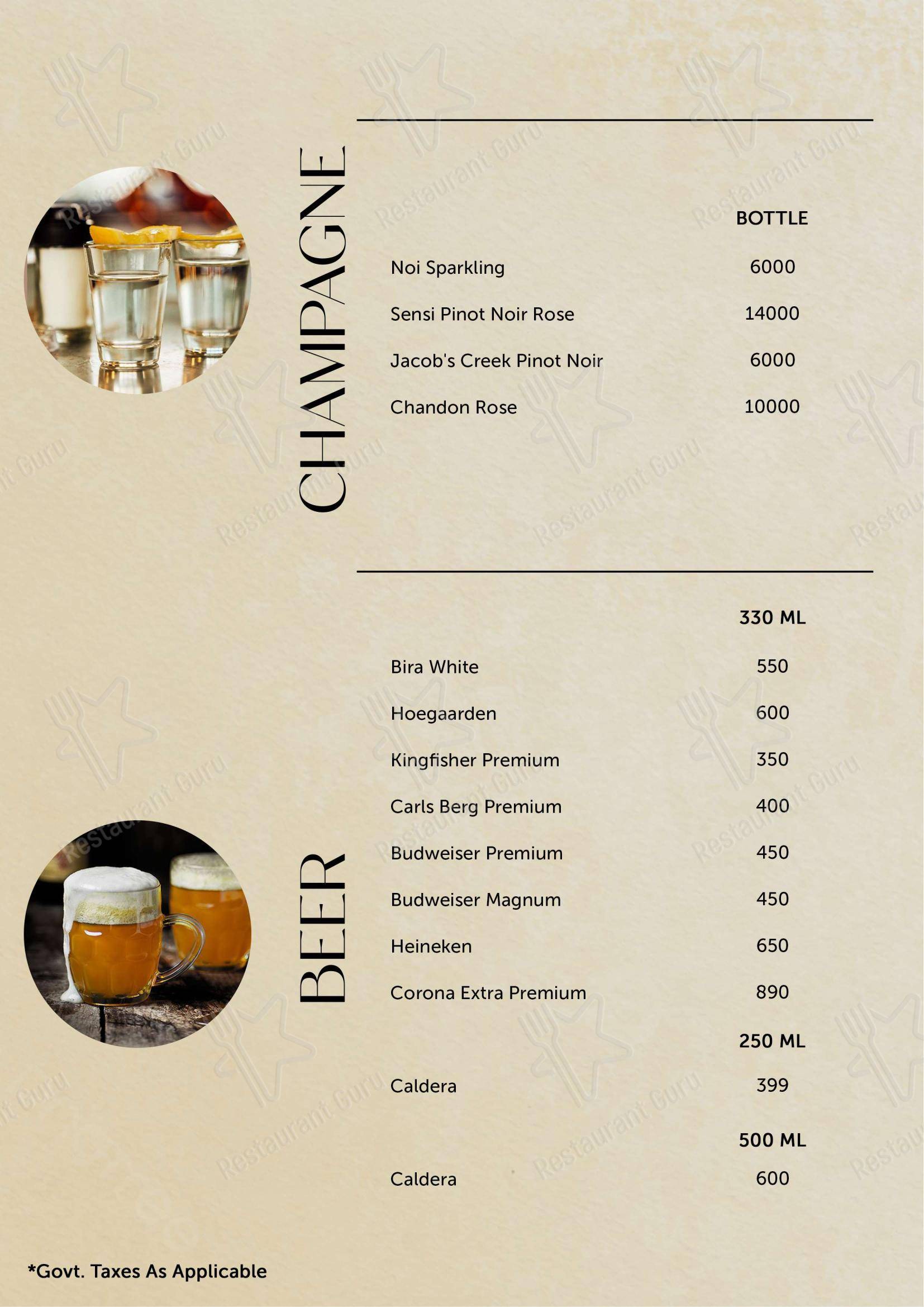 Menu bar for the CLUB FENICIA club