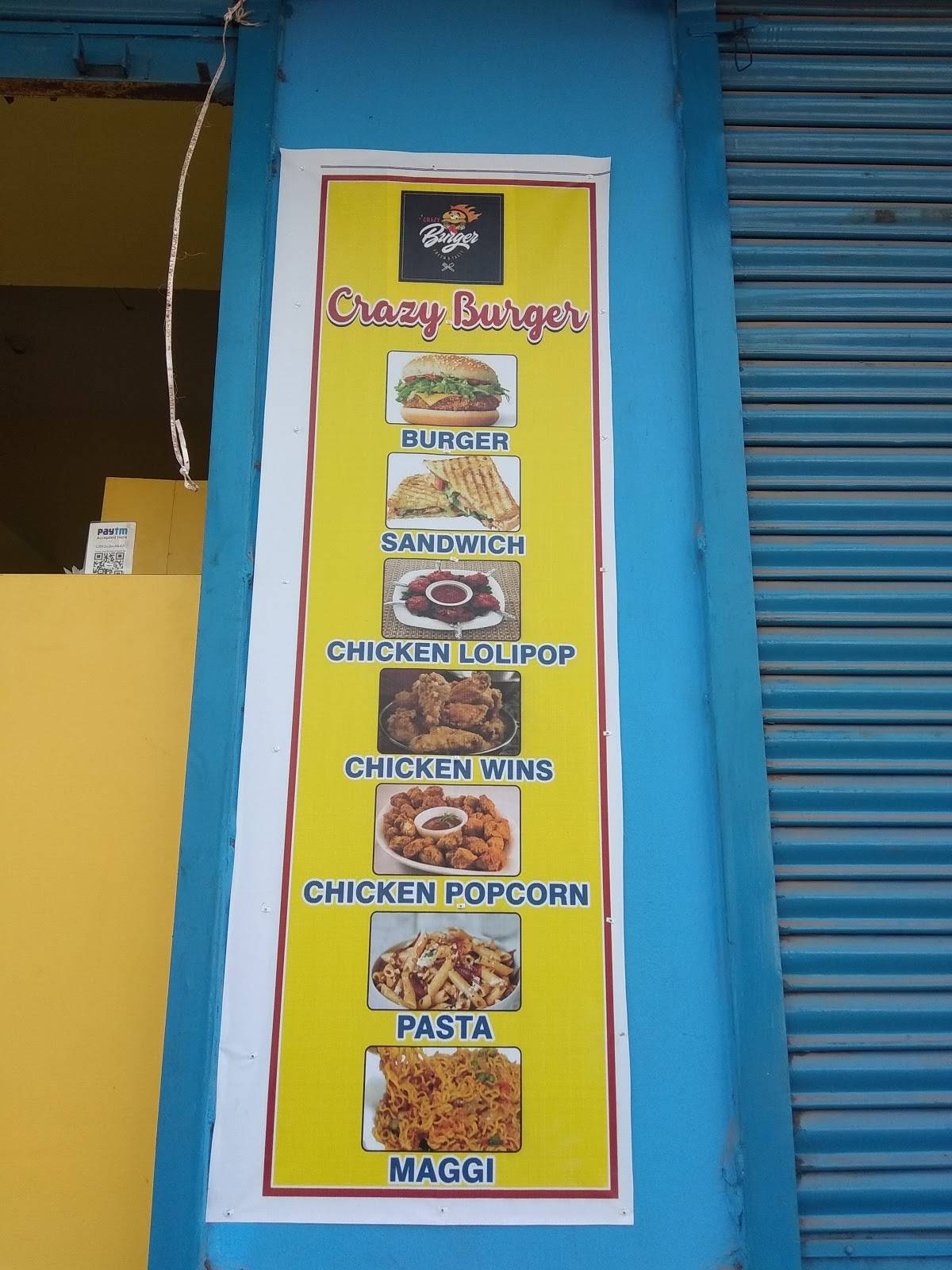 CRAZY BURGER menu