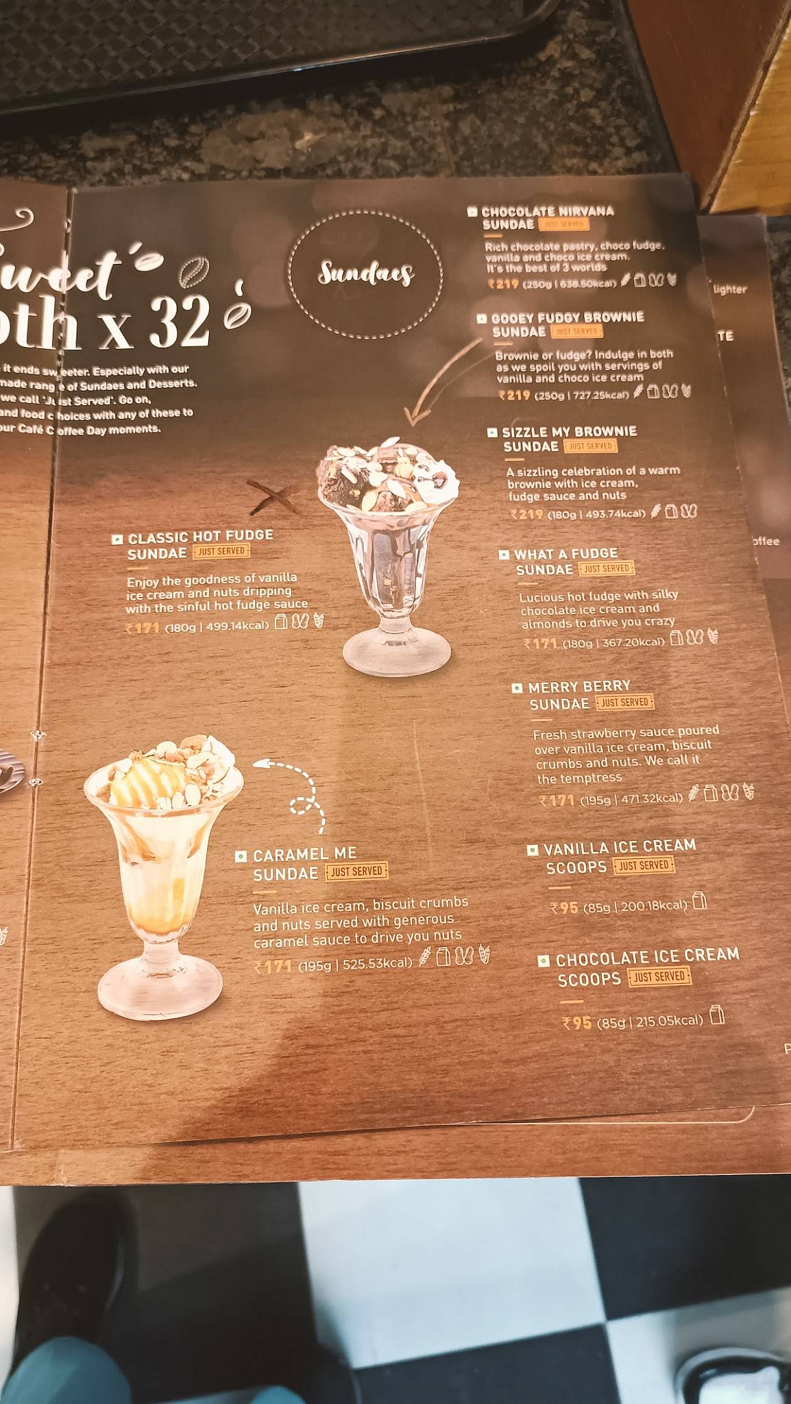 Café Coffee Day menu