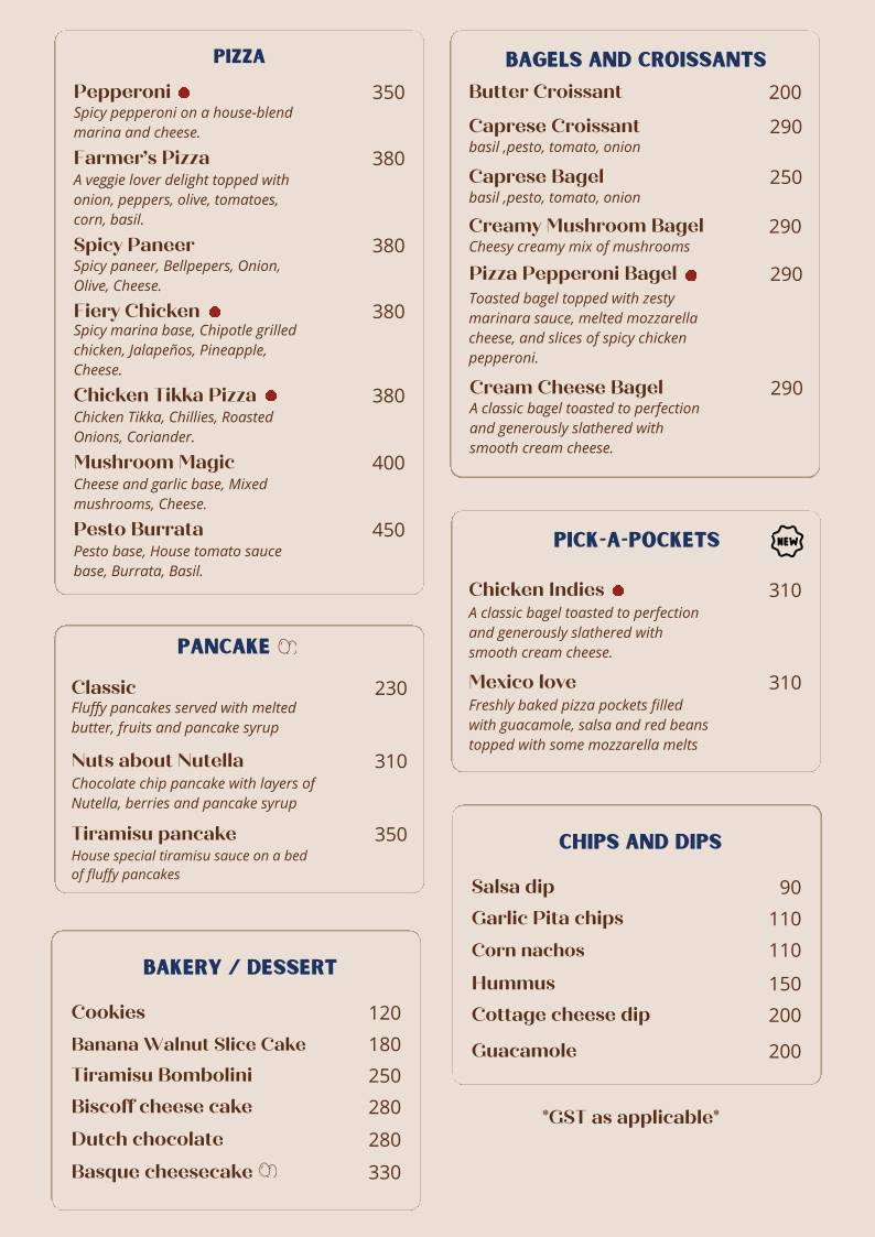 222 Backyard menu
