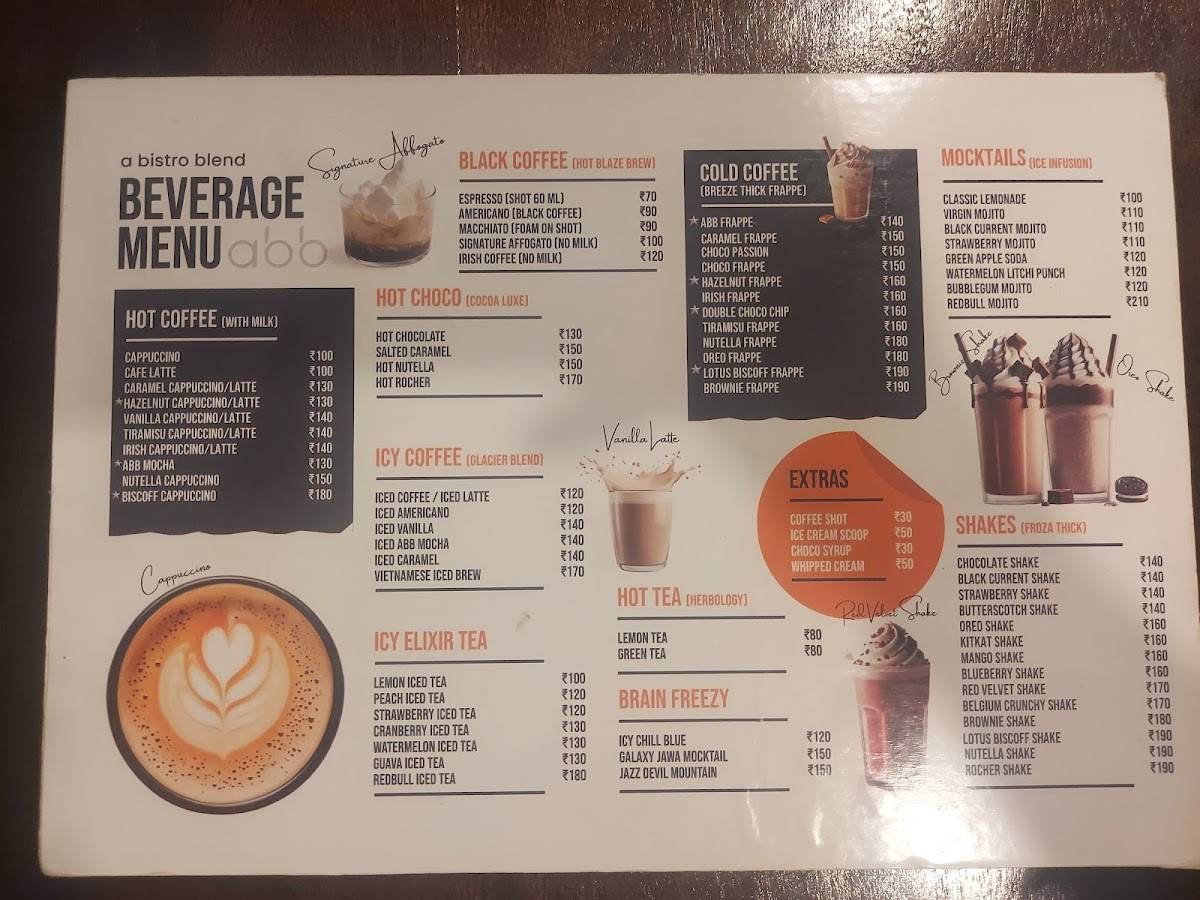 A Bistro Blend - Cafe In Banswara menu