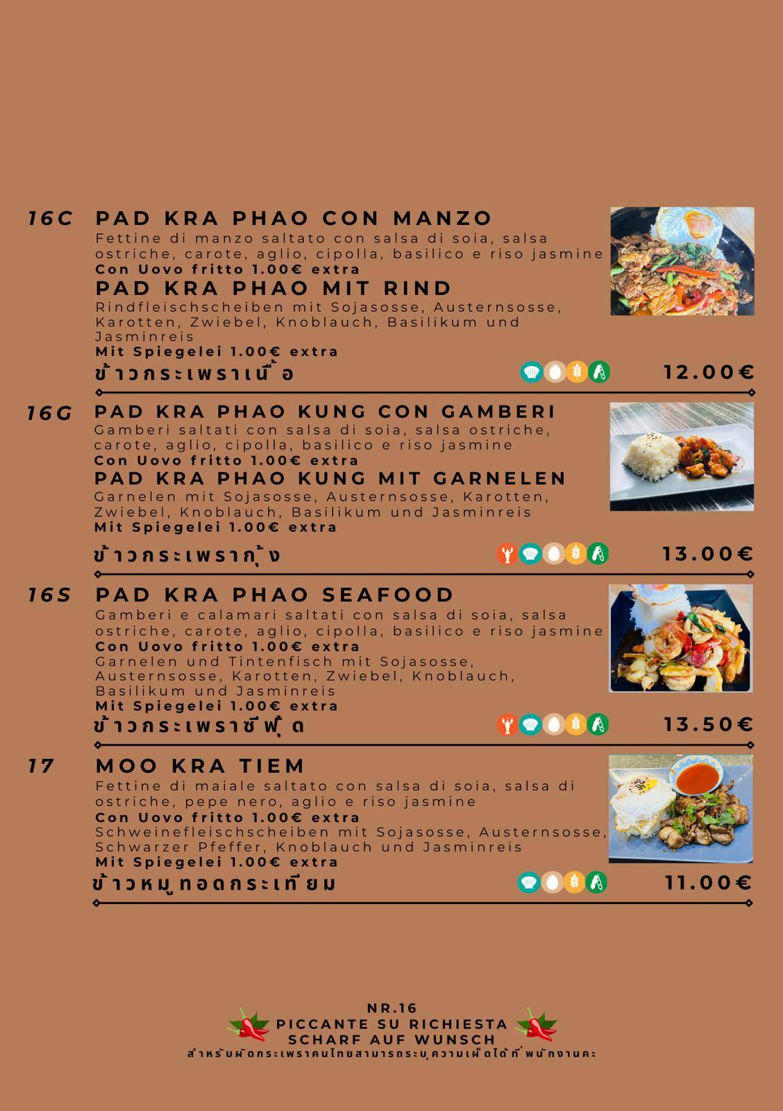 Menu di Café Bai Bua 