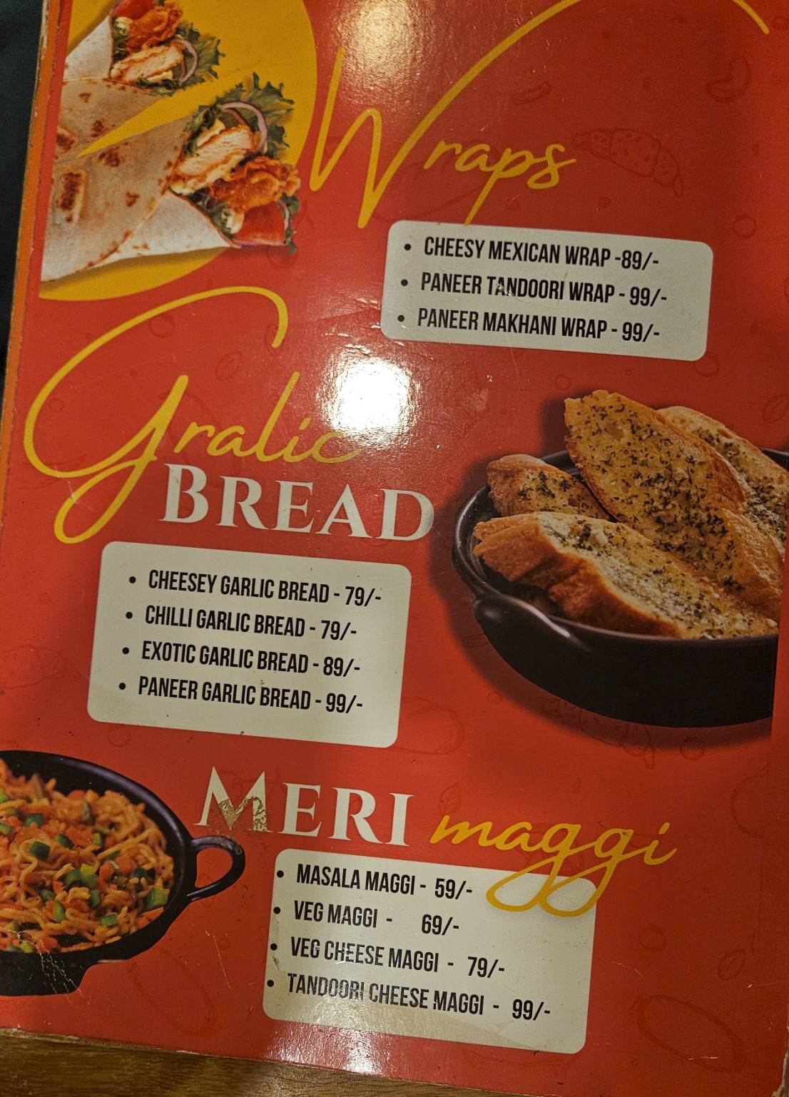 BakeNgrills menu