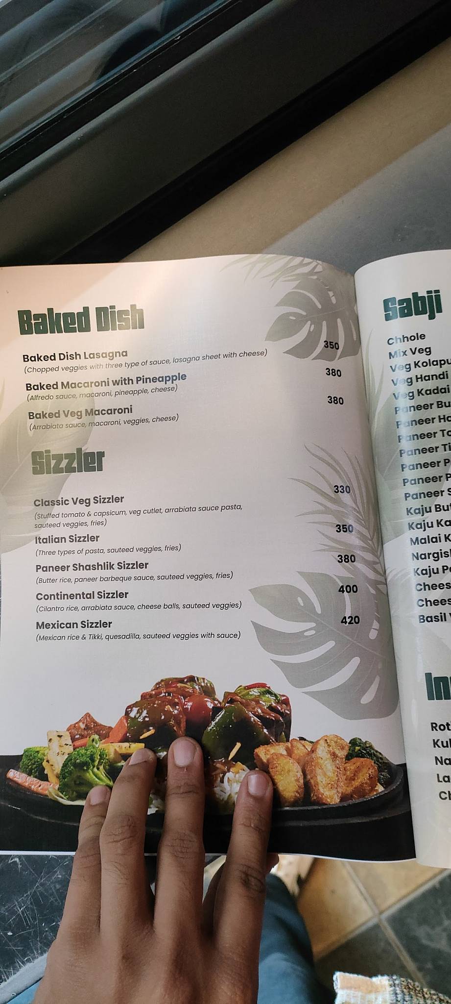 Basil Valley Cafe menu