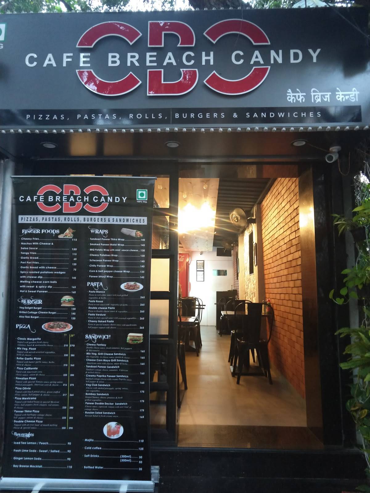 Cafe Breach Candy menu