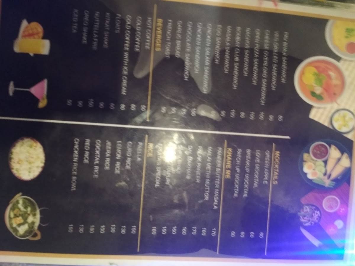 Cafe Fruita menu