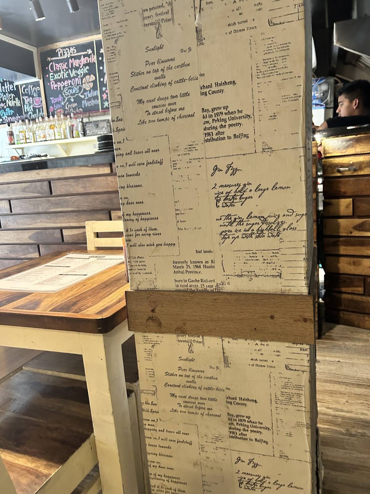 Cafe Hinge menu