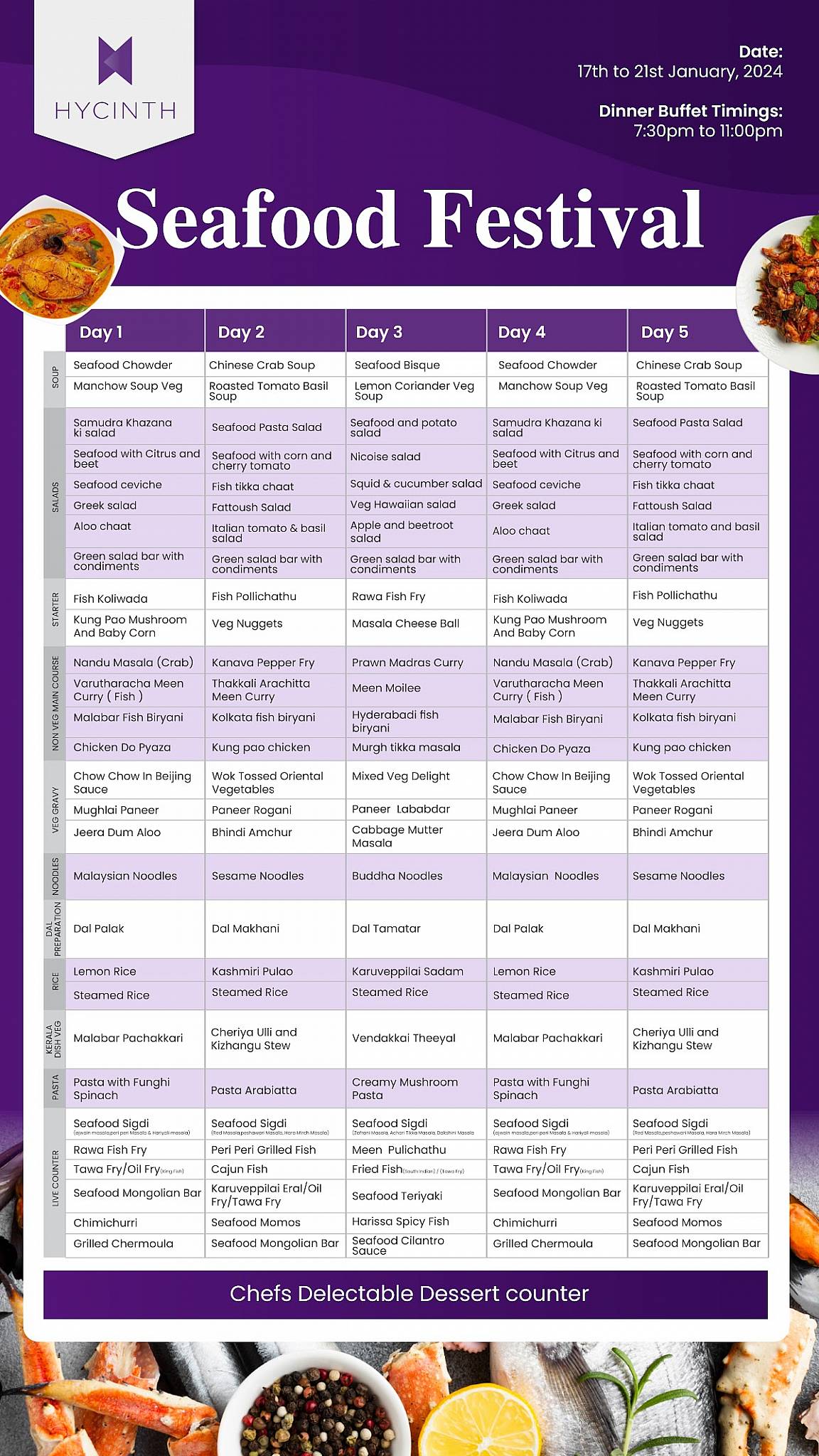 Cafe Jade - All Day Dining (24X7) menu