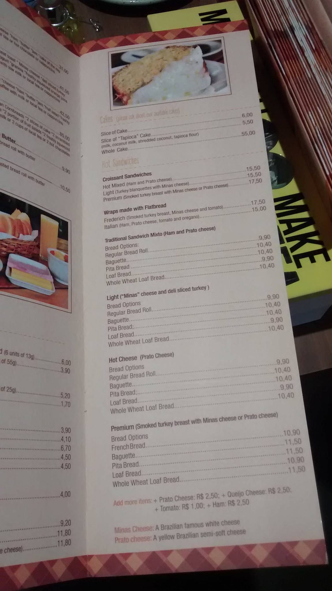 Café Leblon cardápio