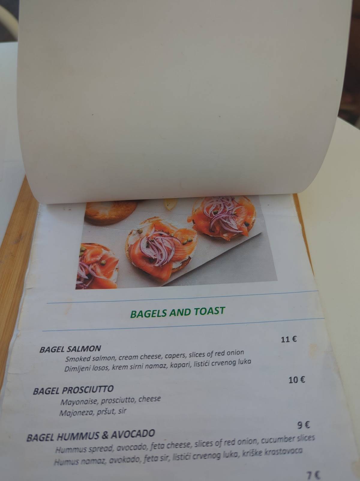 Menu de Caffe bar Momento