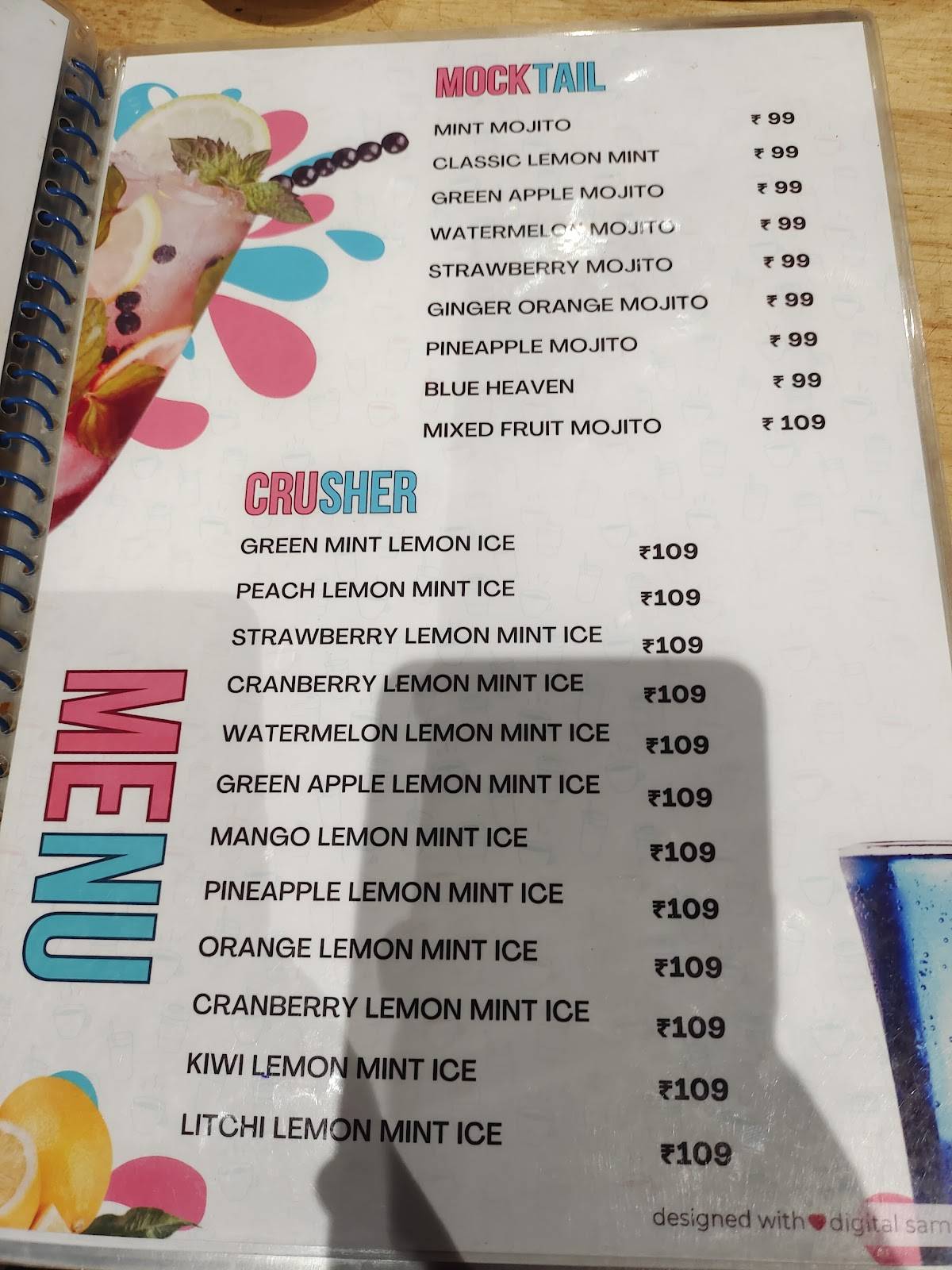 Cafe Cookies menu