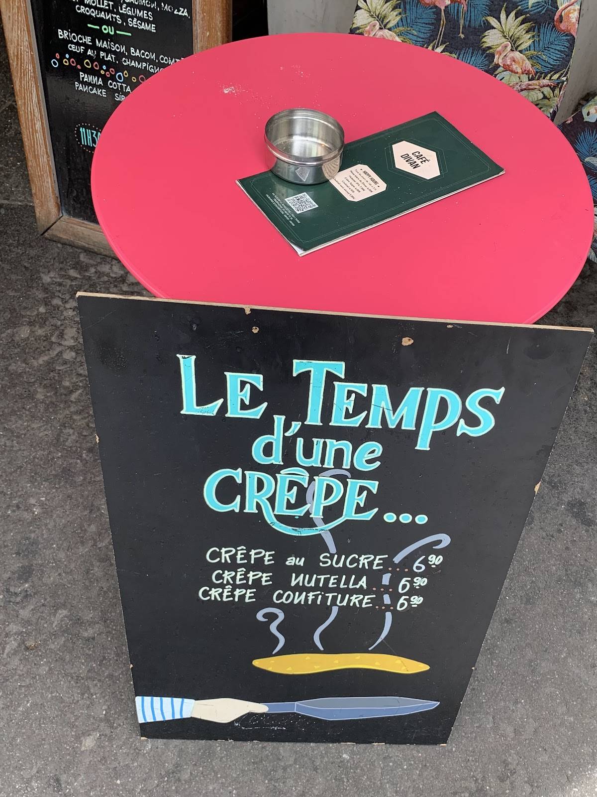 Menu de Café Divan