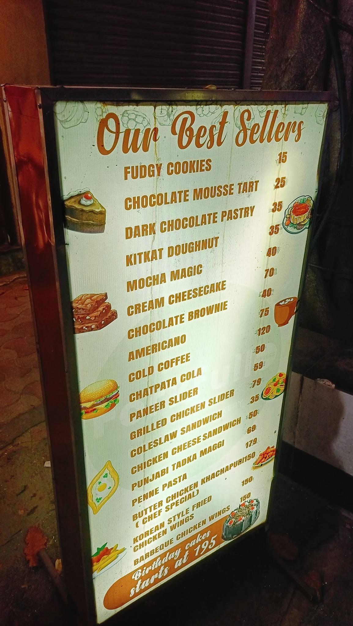 Forkfull Xpress menu