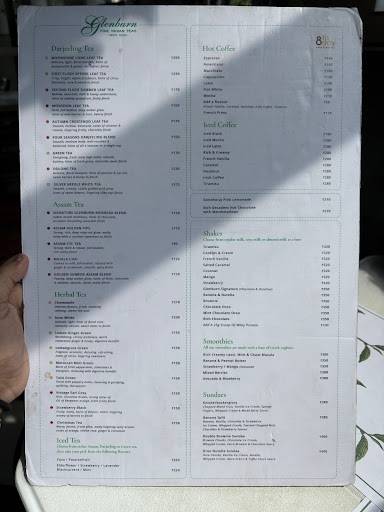 Glenburn Cafe menu