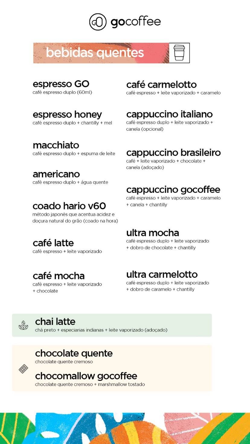 Go Coffee - Santa Cruz do Sul cardápio