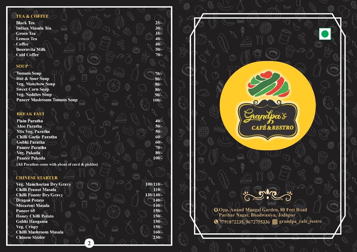 Grandpa's Cafe & Restro menu