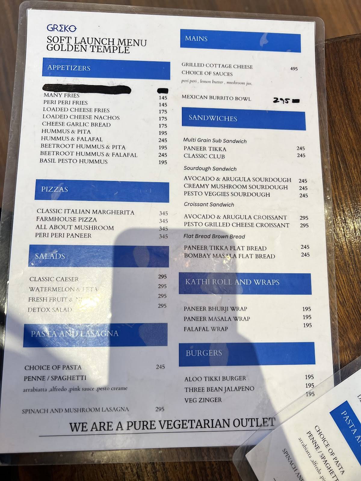 Greko Espresso Bar Coffee Shop menu