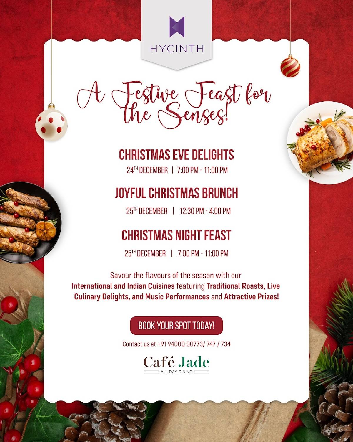 Cafe Jade - All Day Dining (24X7) menu