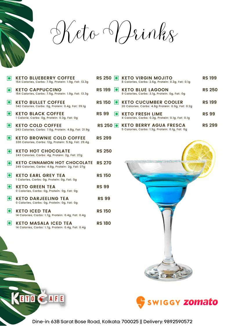 KETO CAFE menu
