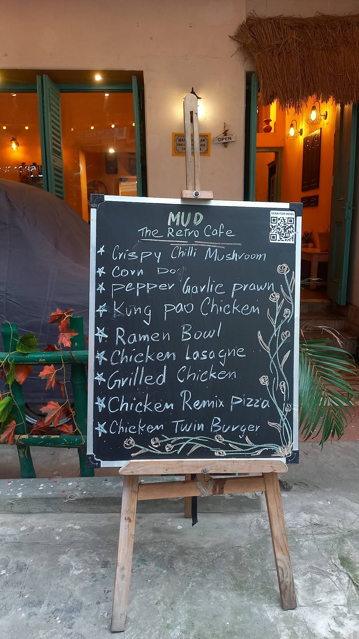 Mud - The Retro Cafe menu