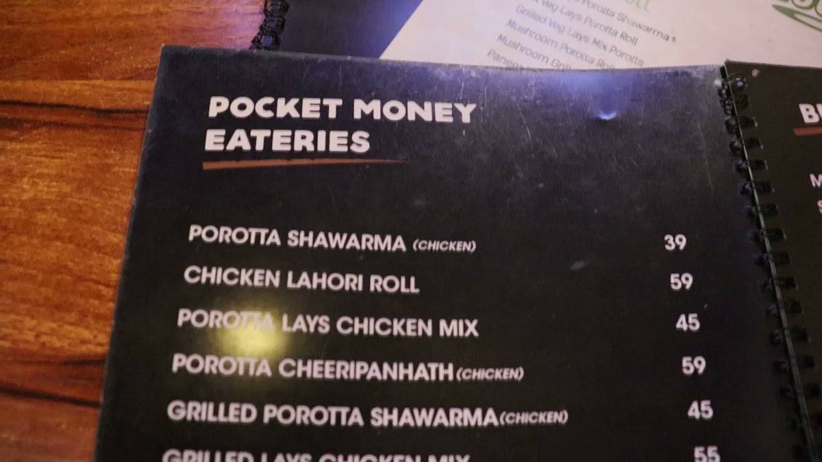 Menu at Olive street food cafe, Mangaluru