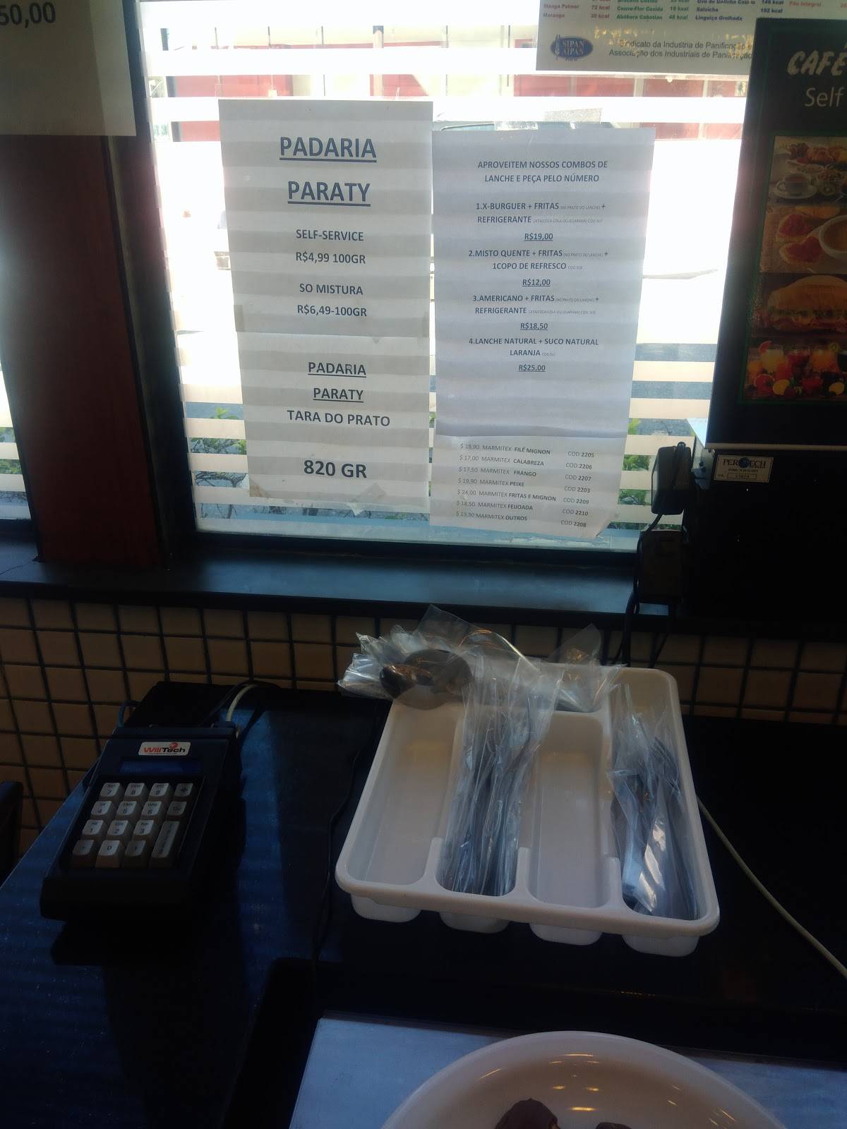 Padaria Paraty cardápio