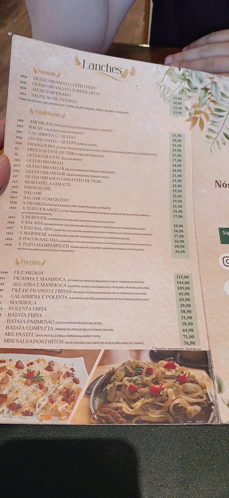 Padaria Santa Helena cardápio