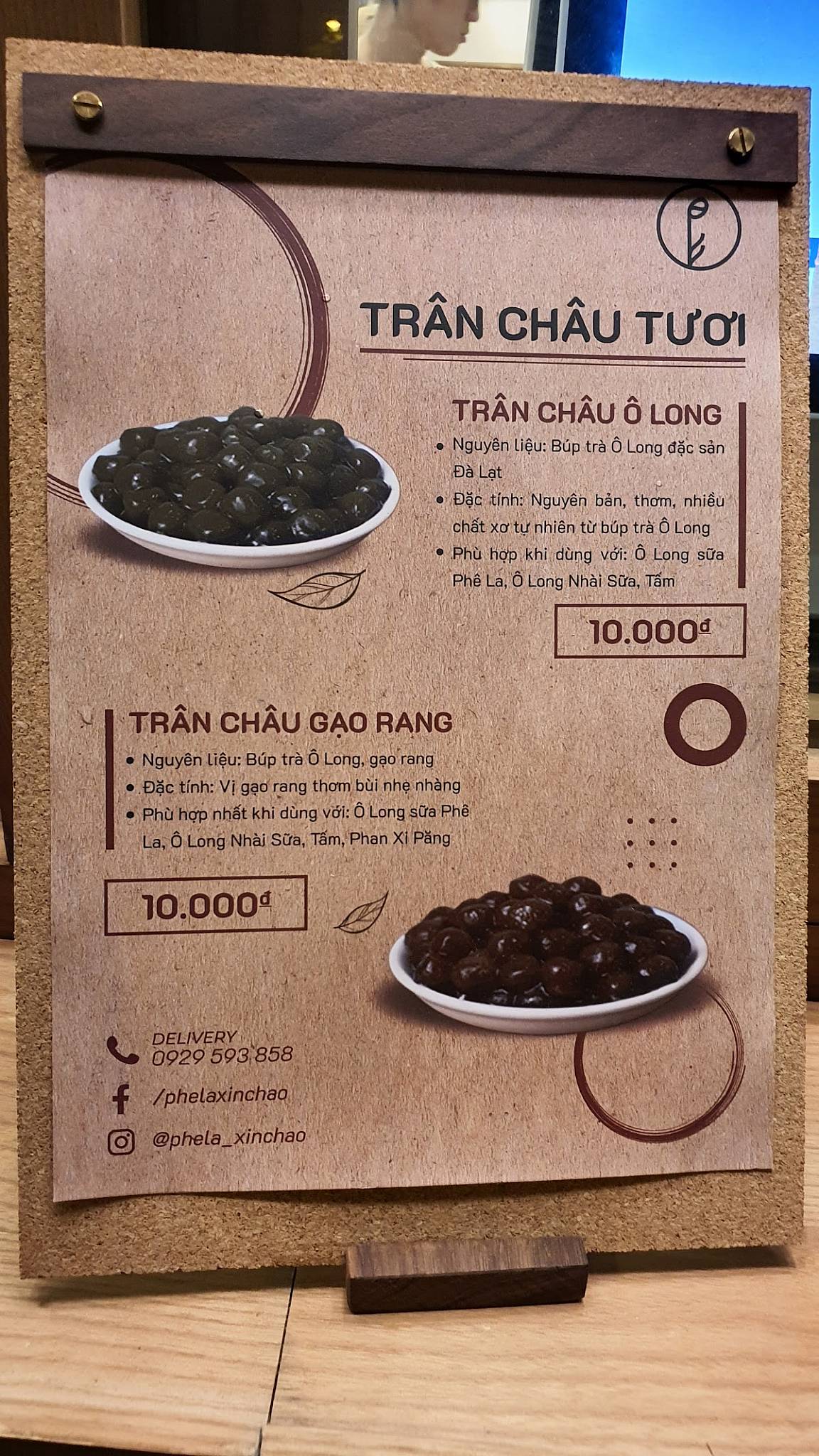 Menu at Phê La Thành Thái cafe, Hanoi, 04 - B1 P. Thành Thái