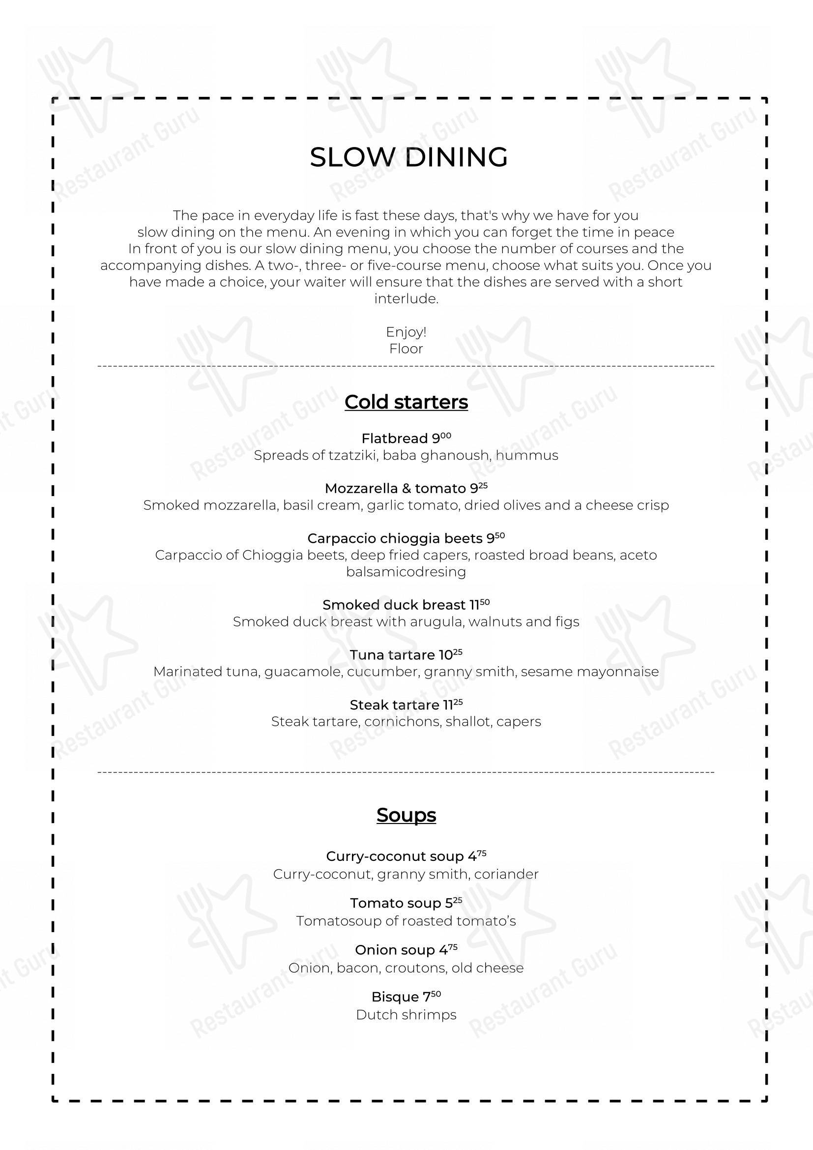 Menu pour Cafe Restaurant Floor - Коктейльная карта