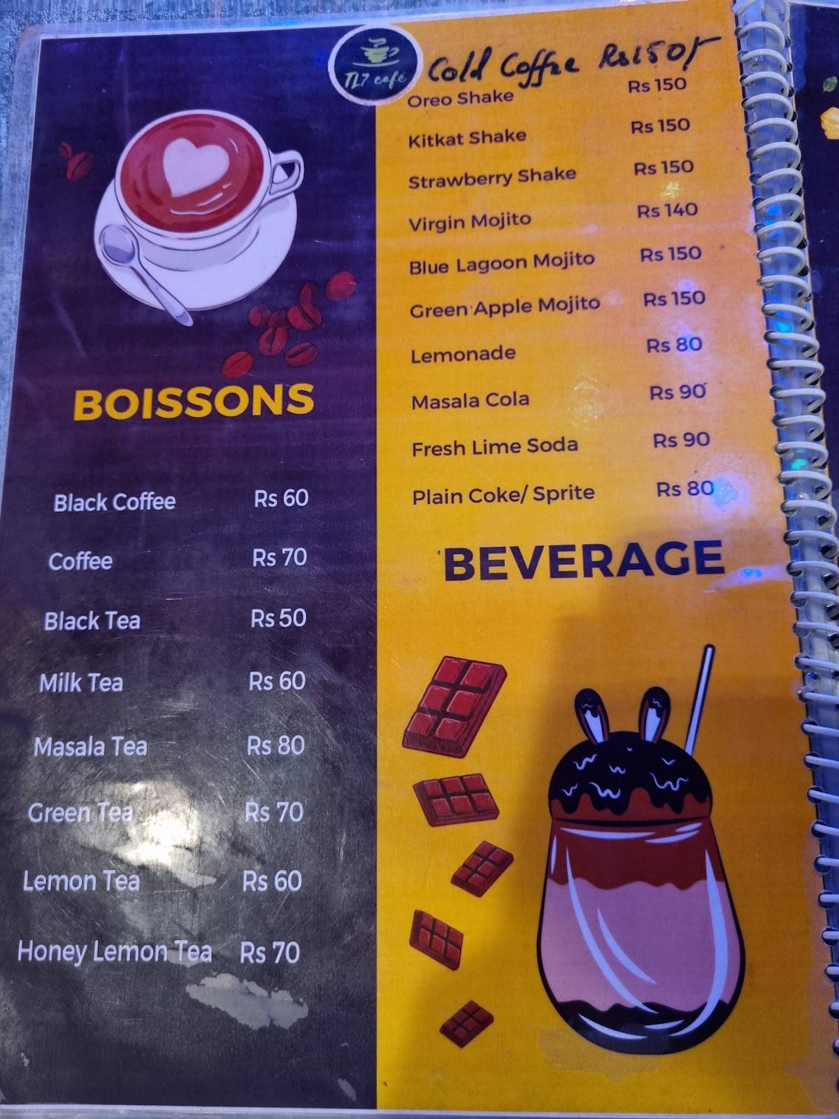 TL7 Café menu