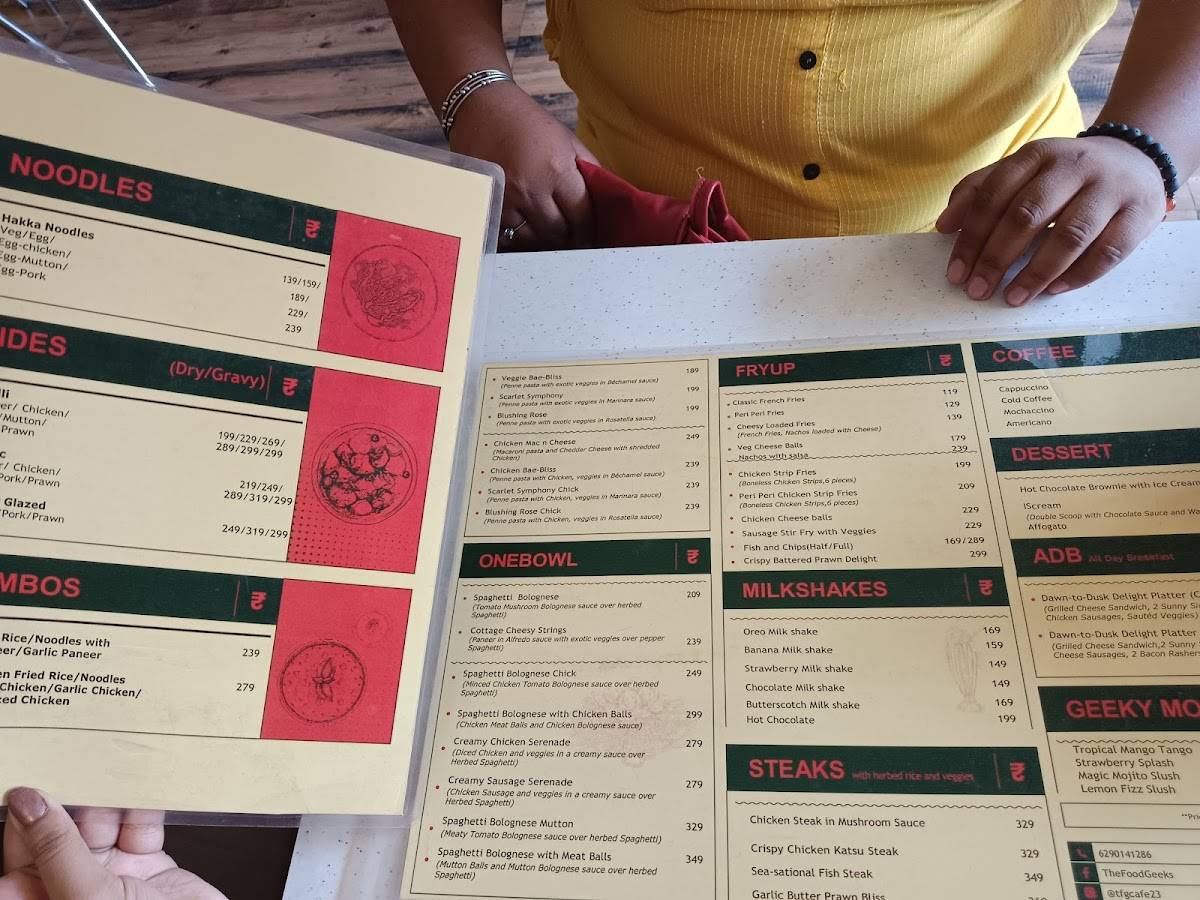 The Food Geeks menu