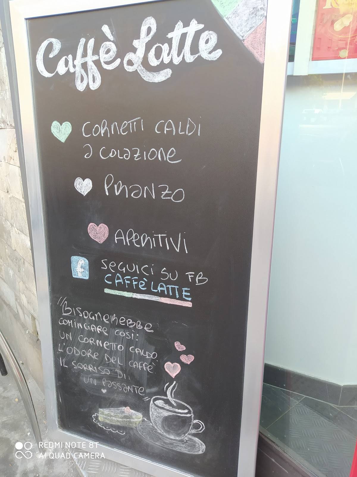Menu de Caffe Latte