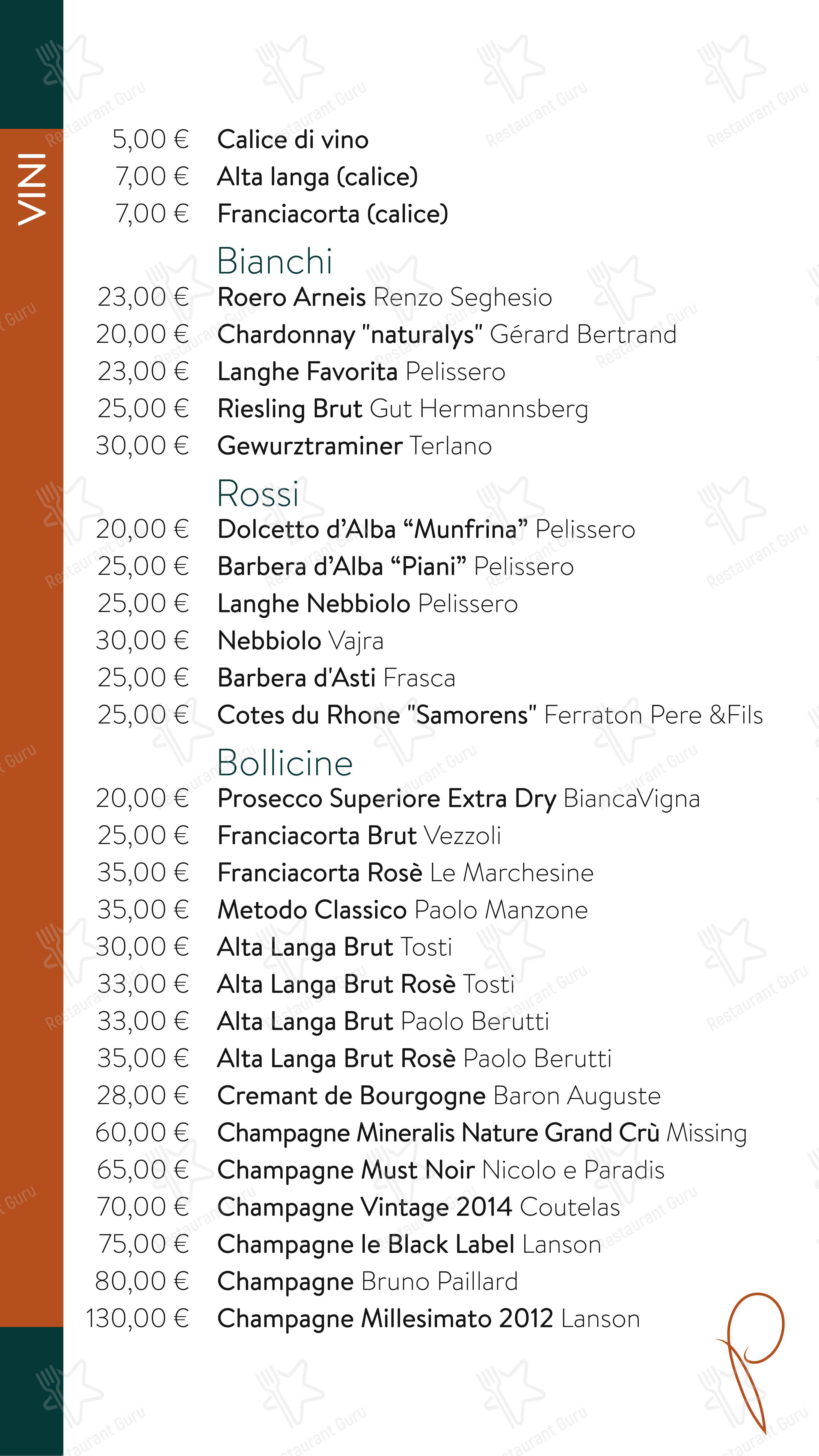 Menu di Caffè Pellico - 菜单