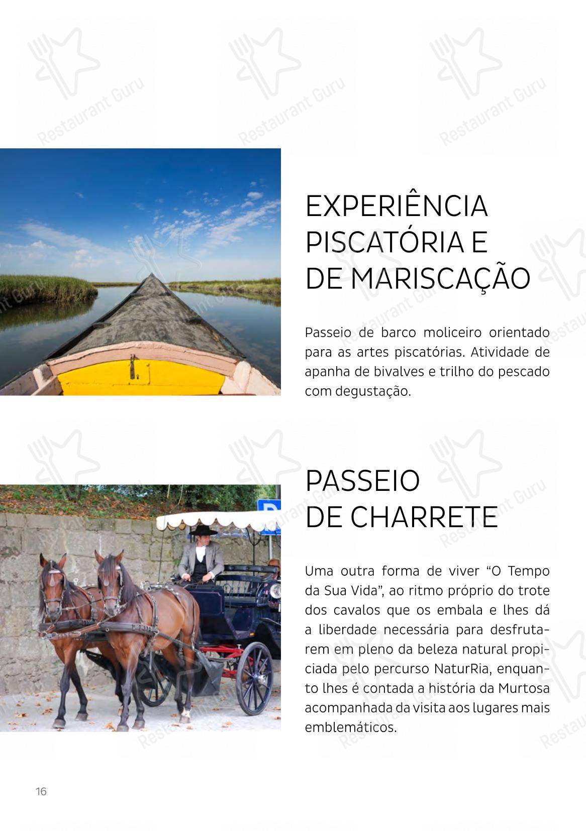 Restaurante Cais da Ribeira em Curitiba - Основное меню
