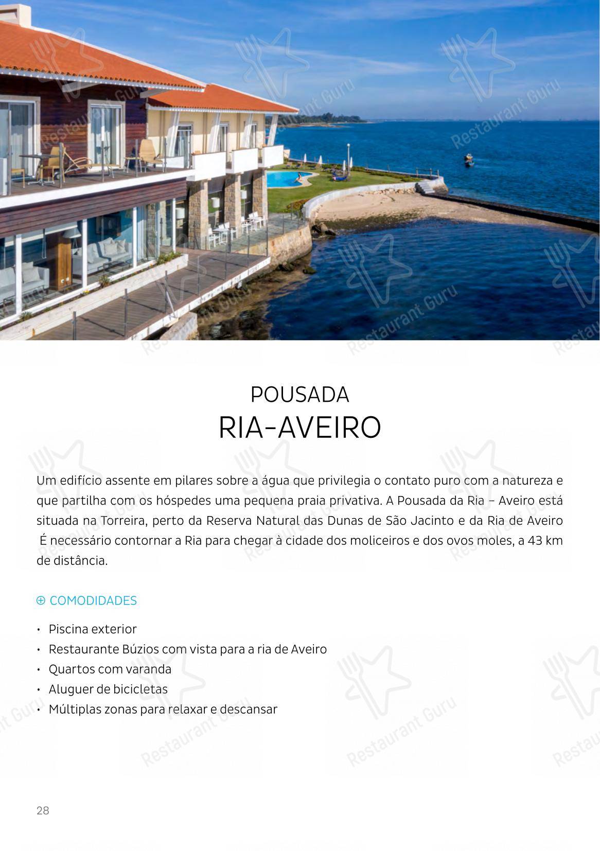 Restaurante Cais da Ribeira - Основное меню