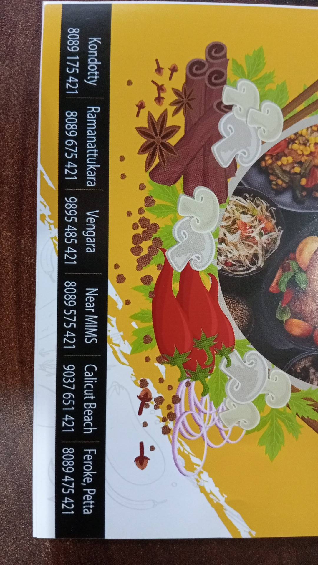 Calicut Cafeteria menu