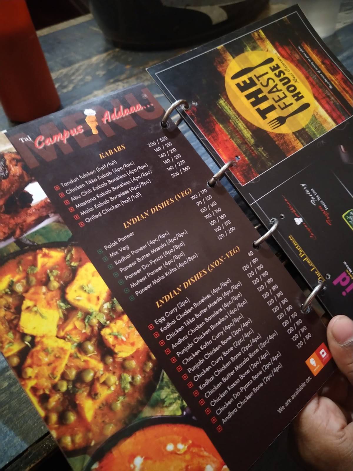 Campus Adda menu