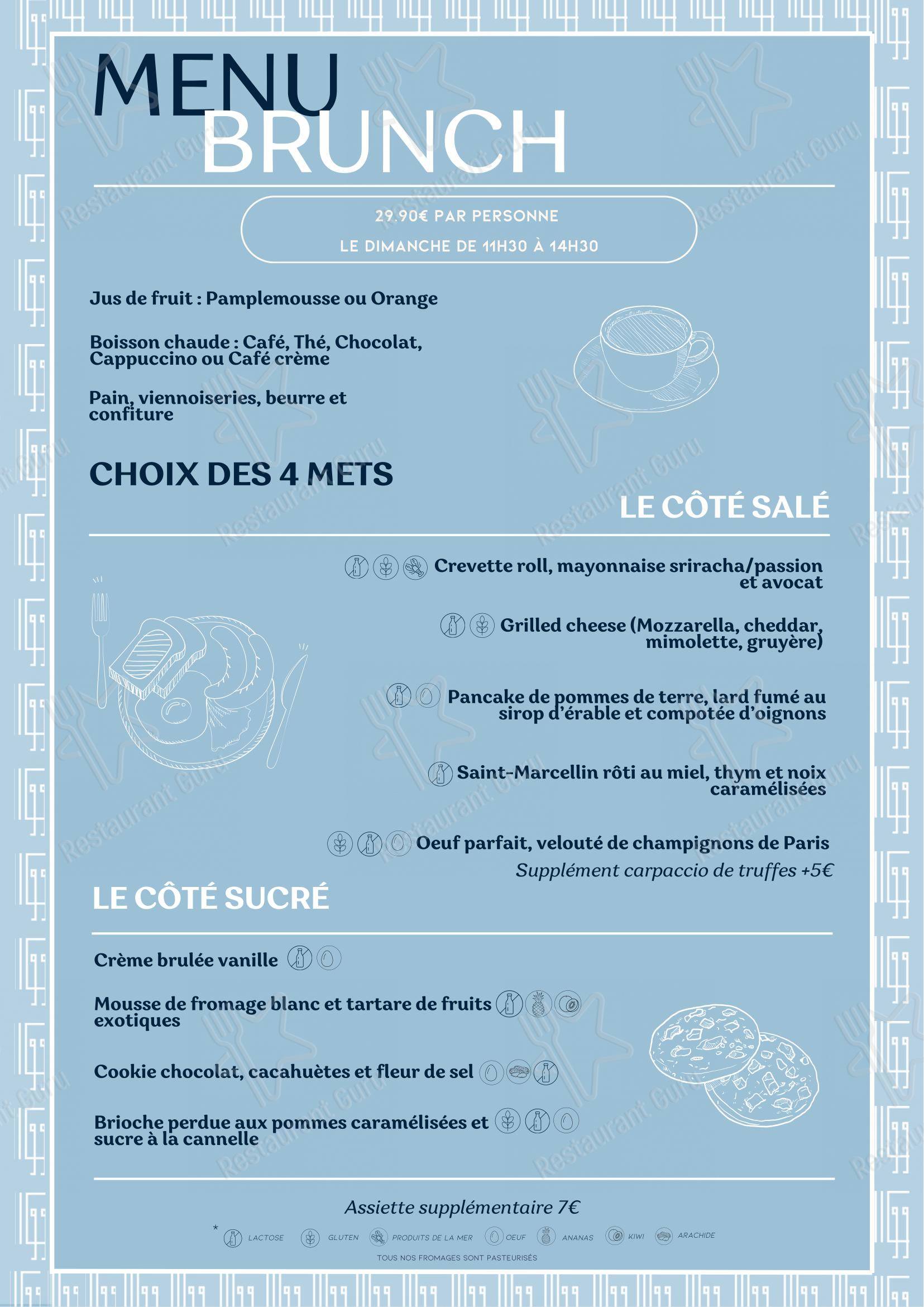 Sipario dans Rennes - Menu