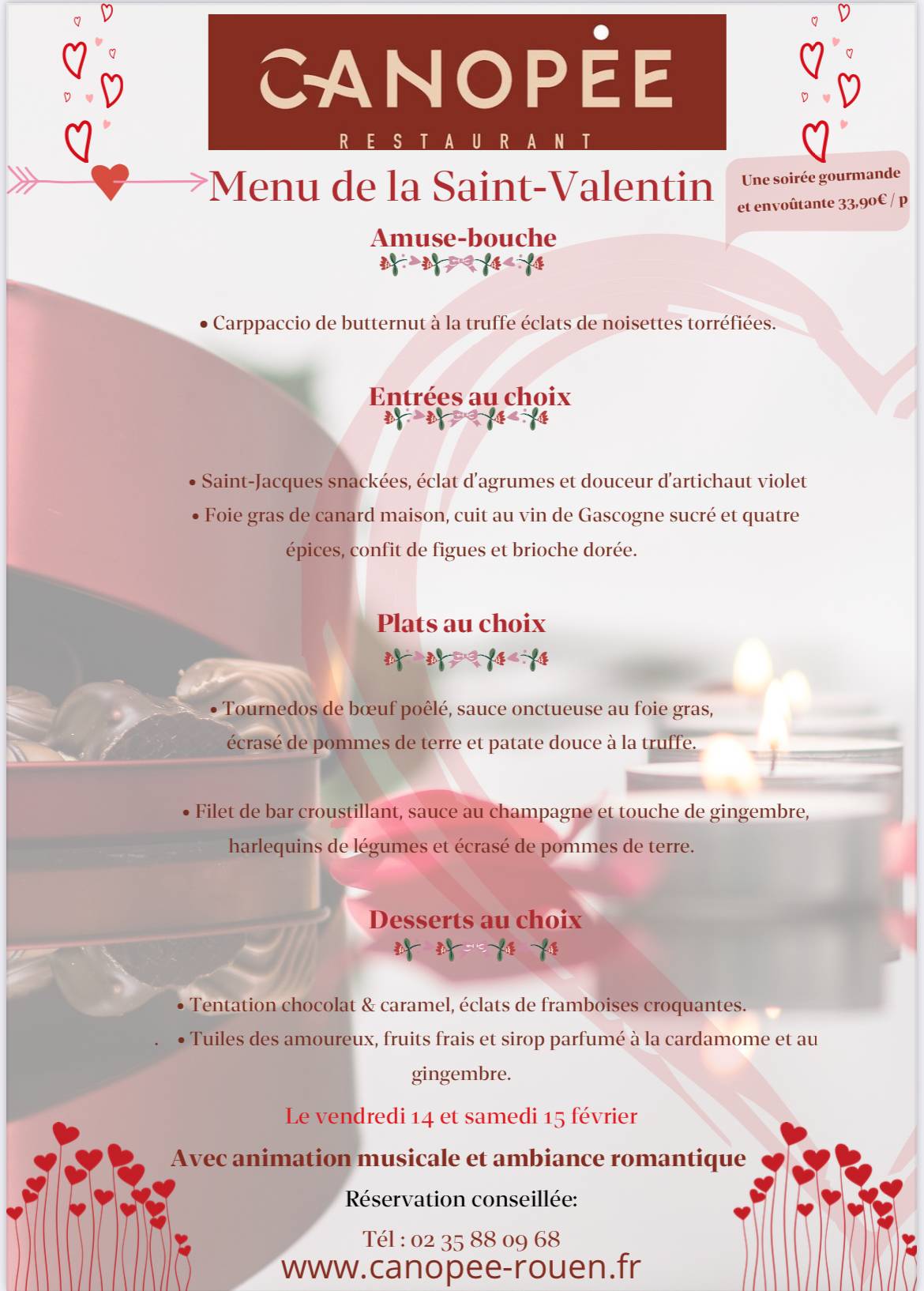 Menu de Canopée Restaurant