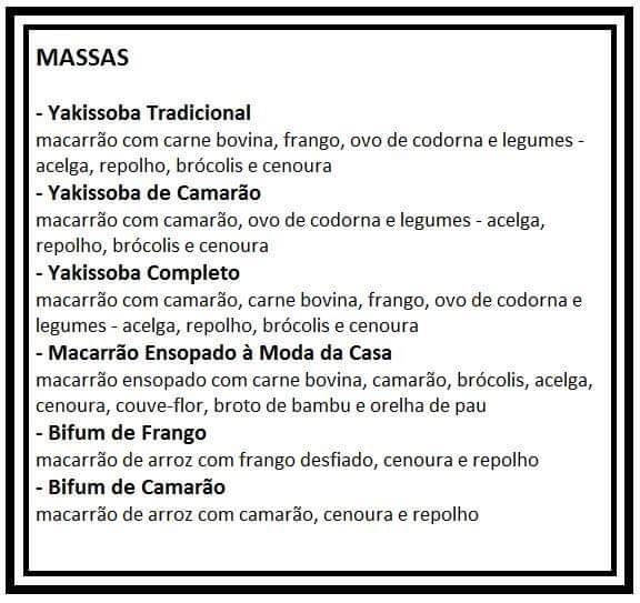 Cantina Sandown cardápio