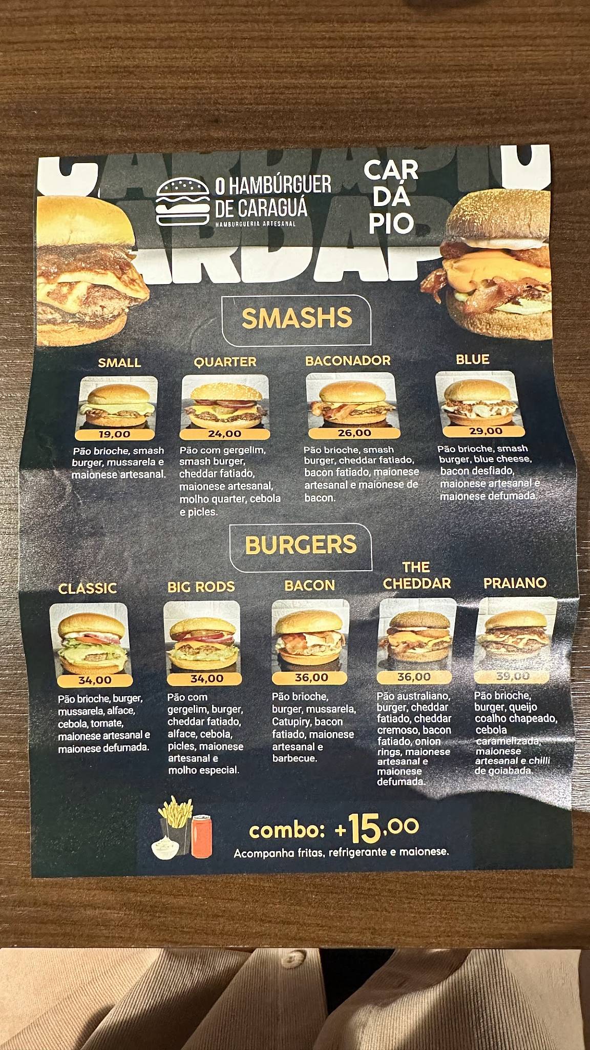 Menu em O Hambúrguer De Caraguá restaurante, Caraguatatuba
