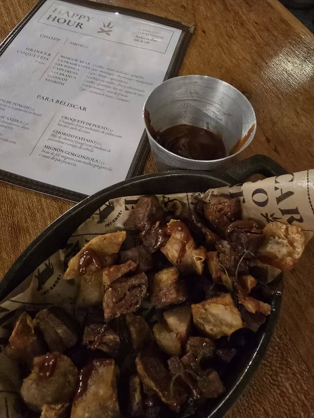 Carbone Steakhouse cardápio