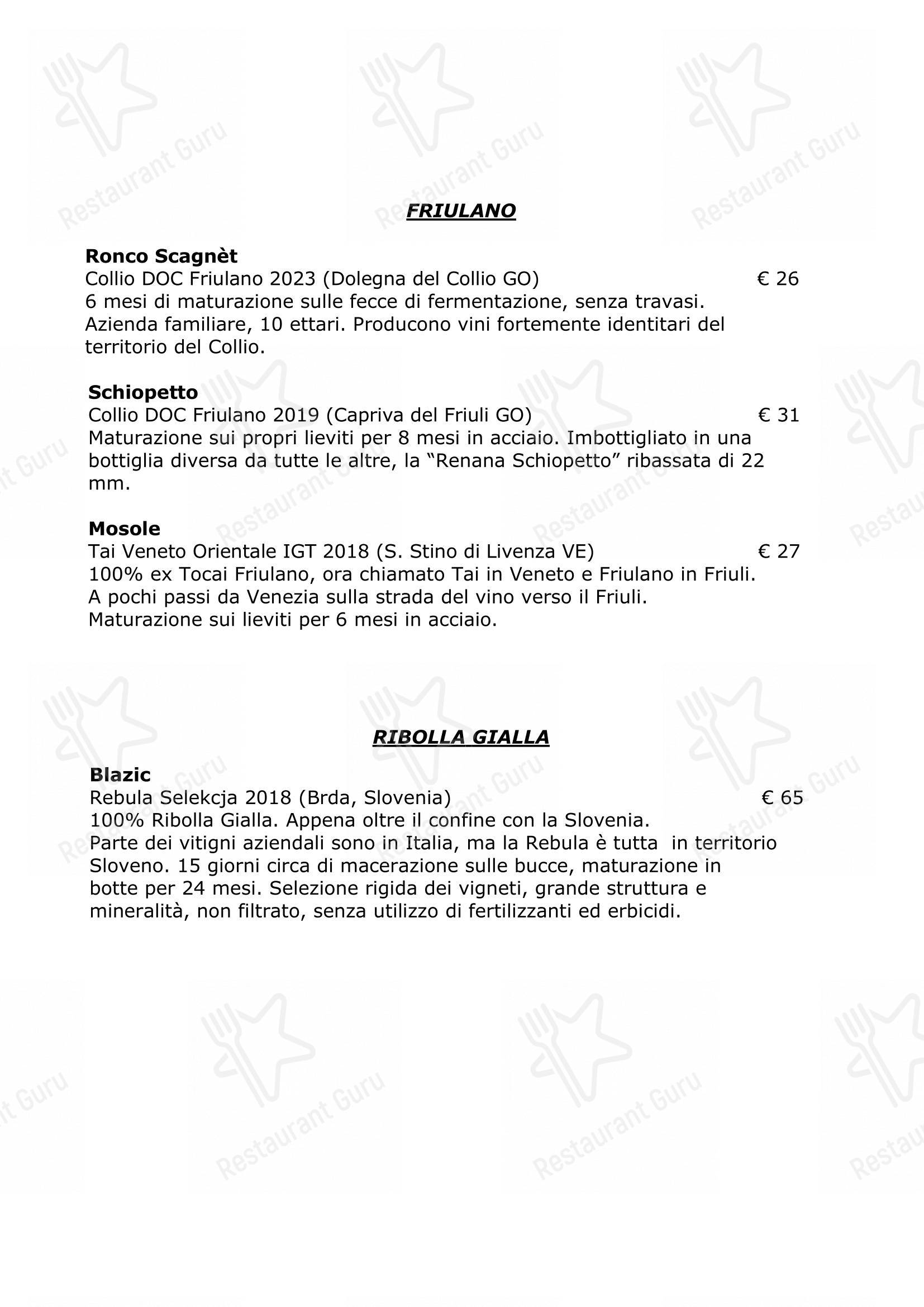 Casabrigandi - Ristorante Pesce - Centro Storico in Rimini - Menu bar