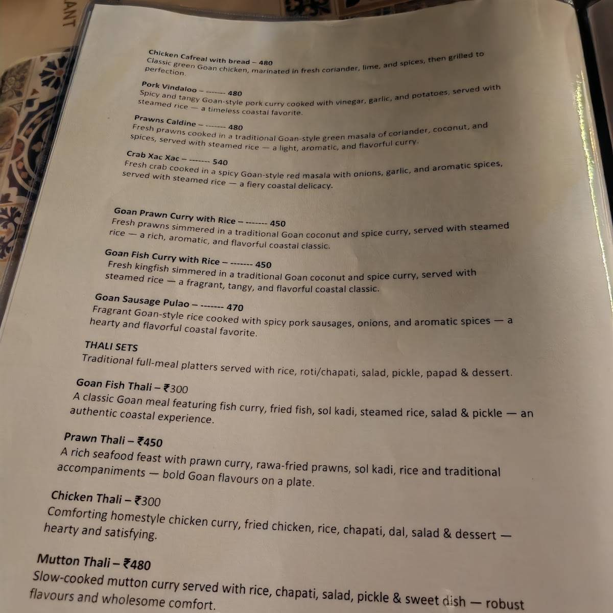 Casa Portuguesa Restaurante menu