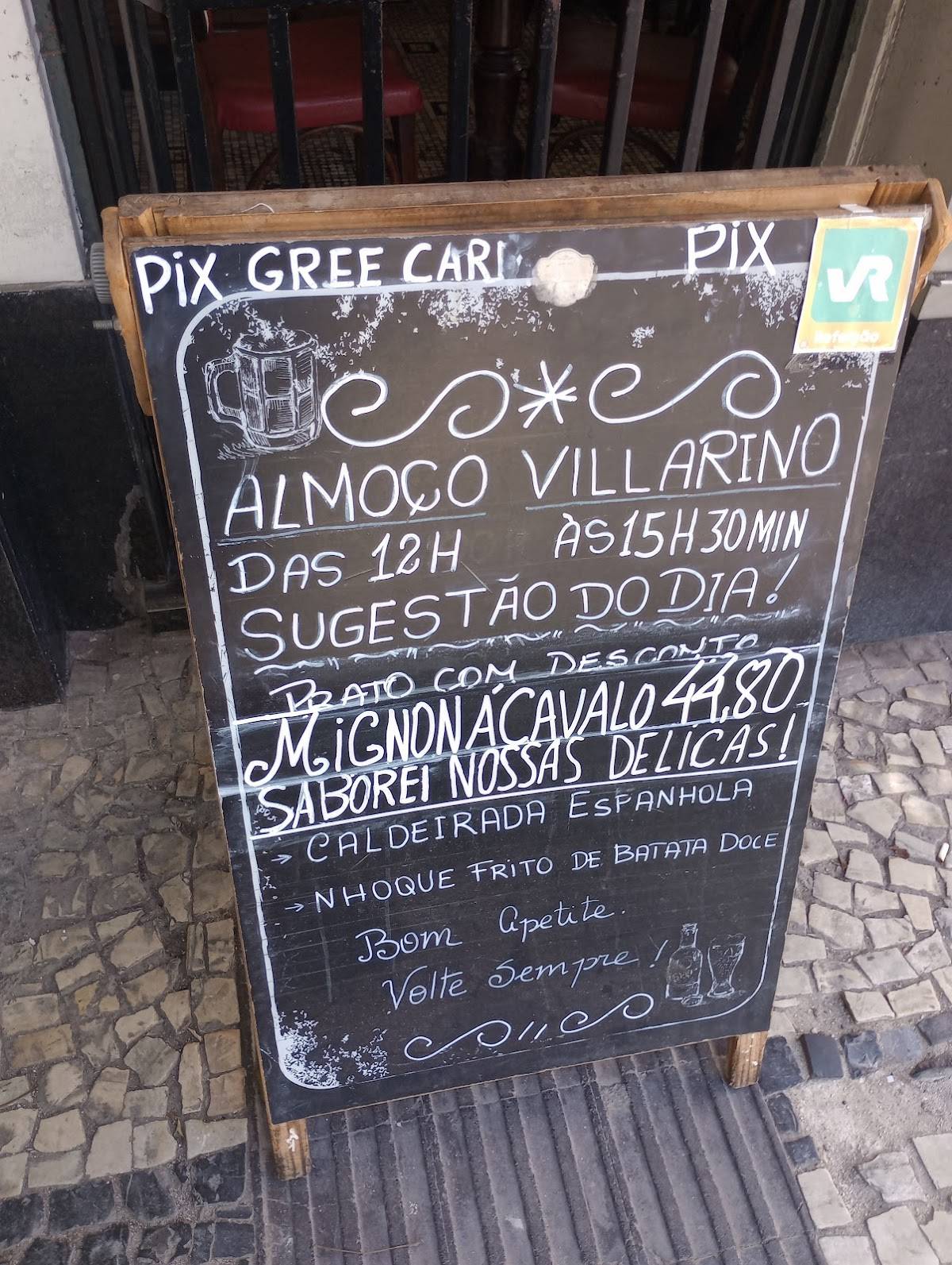 Casa Villarino cardápio