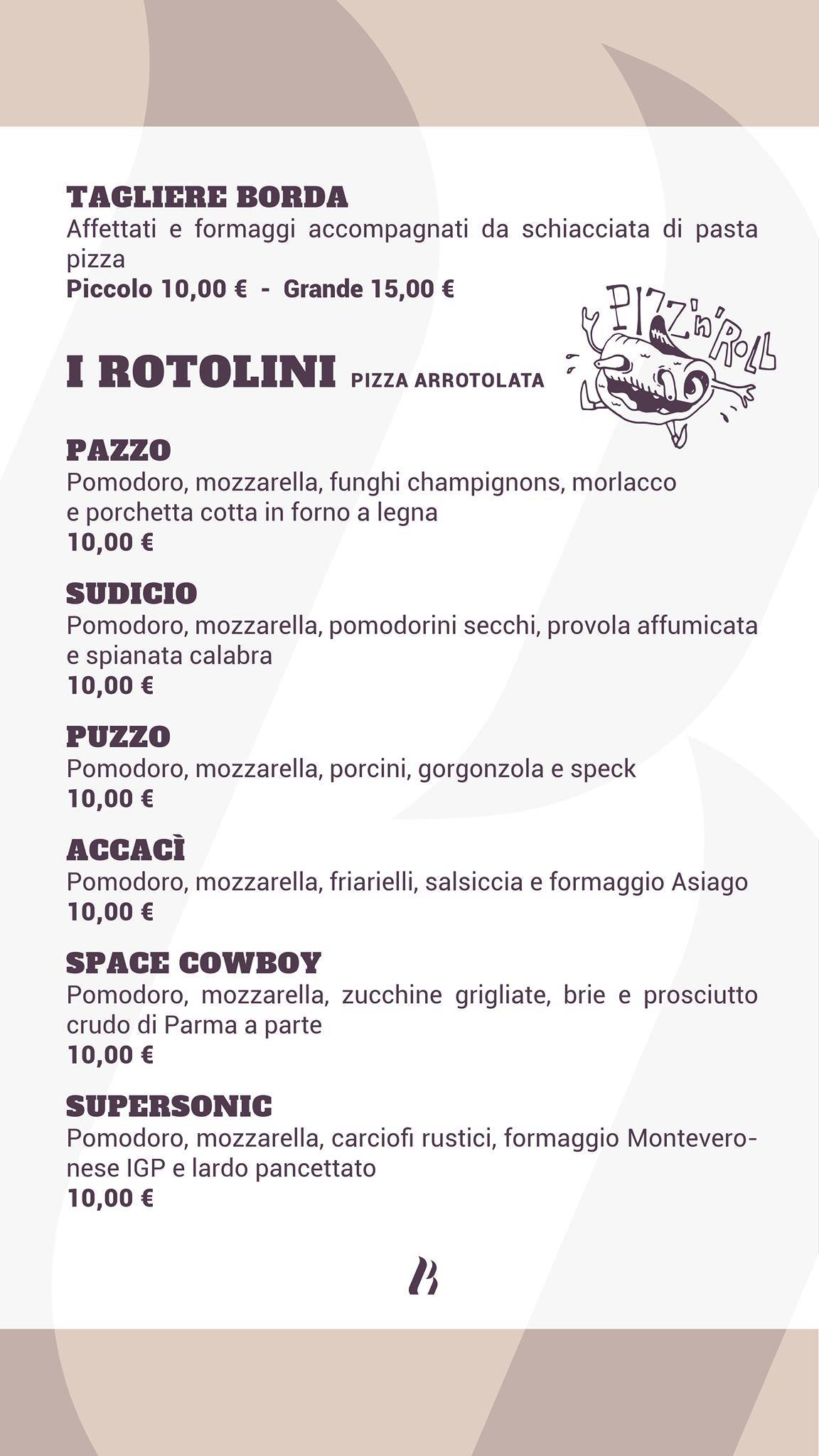 Menu di Beersheeba - Pizzeria Eduardo 