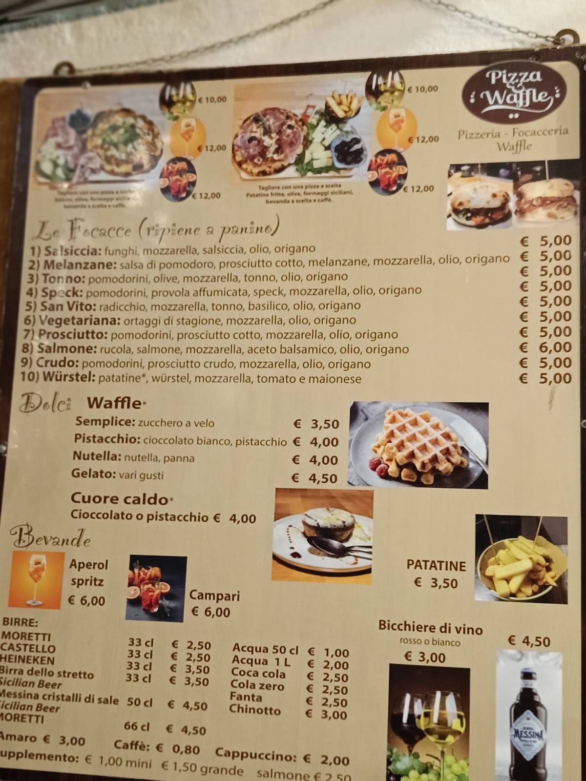 Menu di Pizza and Waffle 